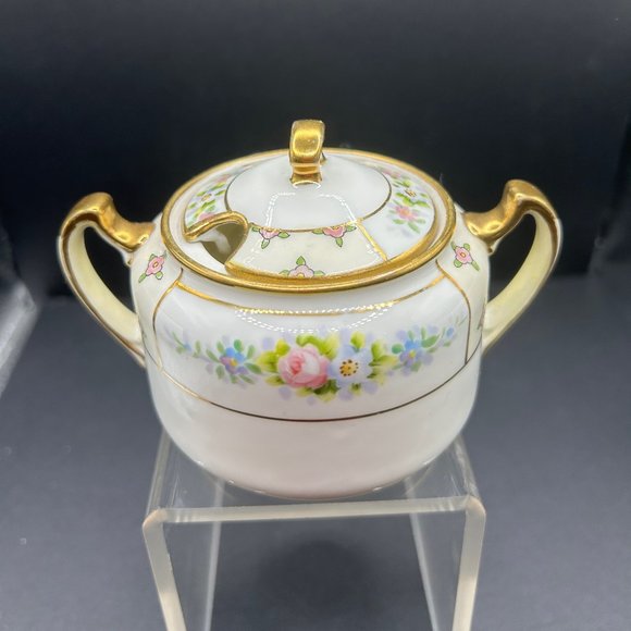 Vintage Nippon Hand Painted Sugar Bowl - Picture 2 of 3